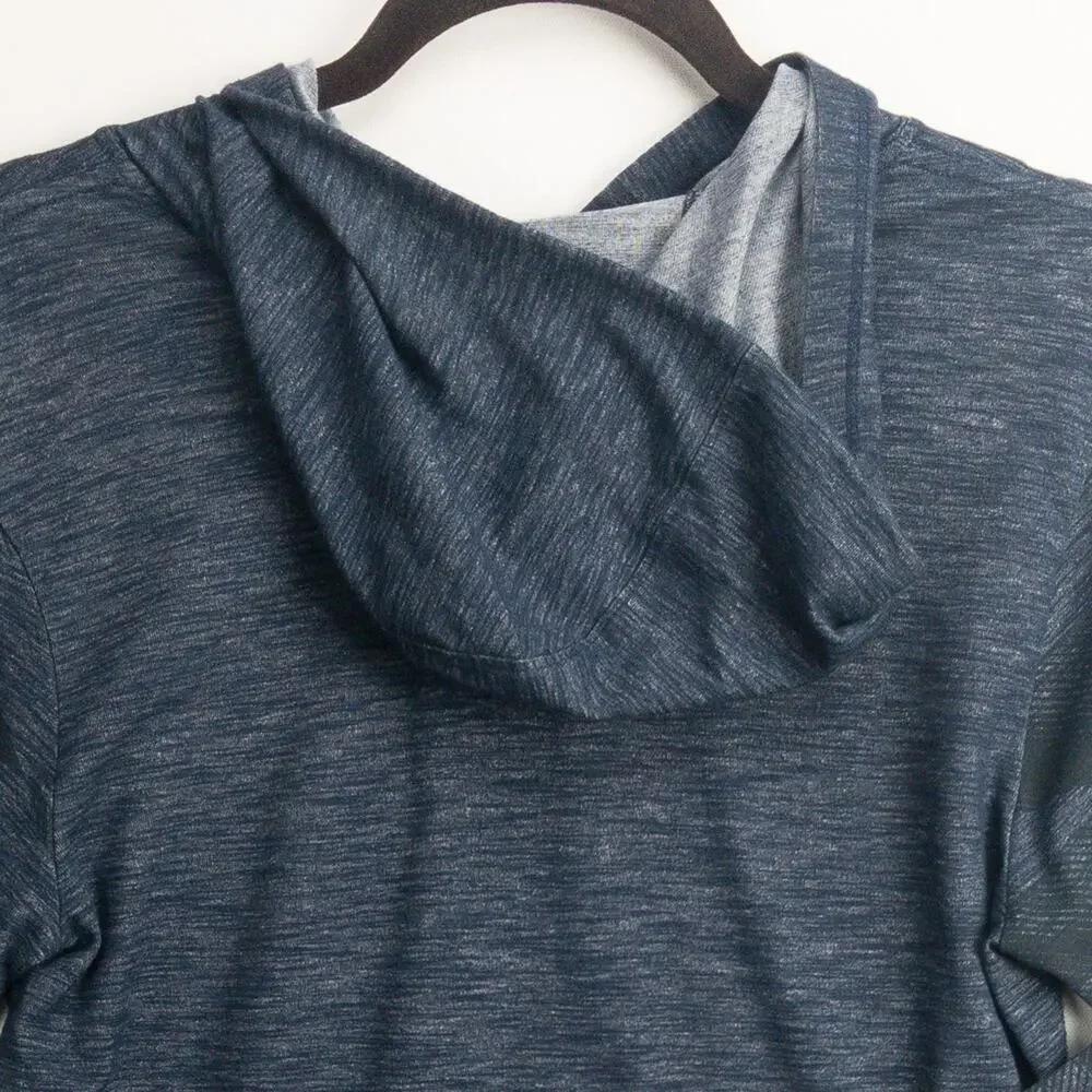 Nike Illinois Illini Hooded Tee Men’s Small Blue Dri-FIT Athletic Classic Logo